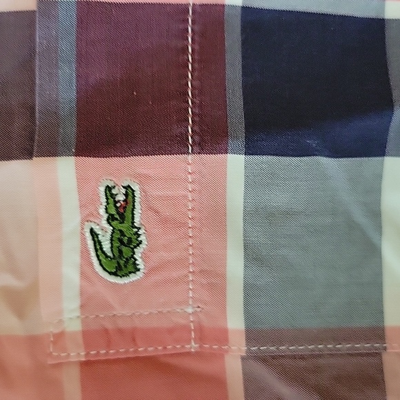 Lacoste Men's Red and Blue Plaid Shirt - Picture 4 of 9
